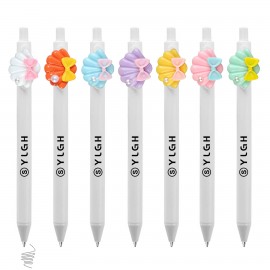 Custom Engraved Click Pen w/ Bow Scallop Shell
