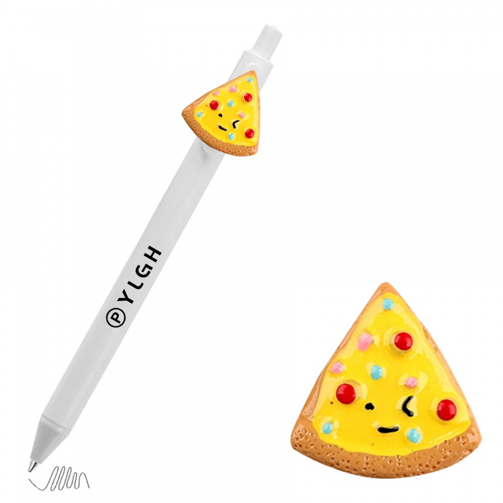 Custom Imprinted Click Pen w/ Elegant Pizza