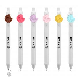 Logo Branded Click Activated Pen With a Bite Biscuit