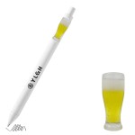 Logo Branded Click Activated Pen with Beer Glass
