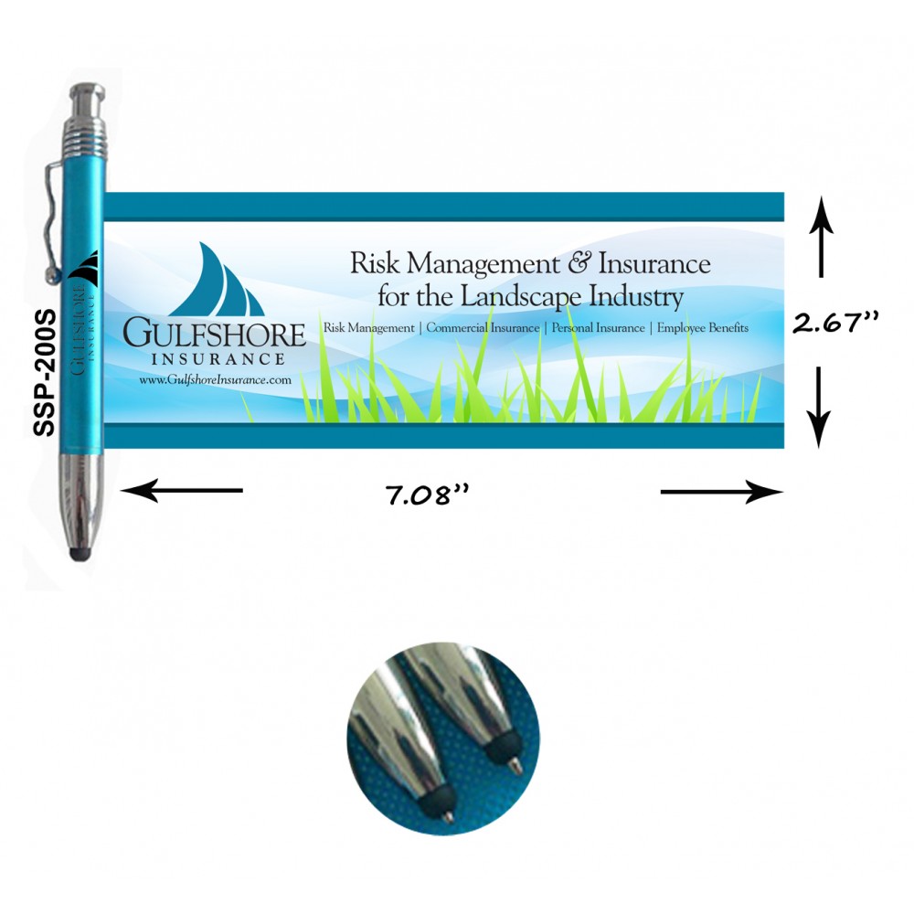 Stylus-Scroll-Poster-Banner-Flag Pen Custom Engraved Stylus-Scroll-Poster-Banner-Flag Pen Custom Engraved