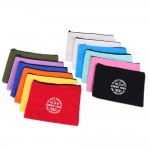 Canvas Pouch with Black Zipper-Assorted Colors Logo Branded