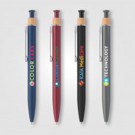 Logo Branded Reborn Click Softy Recycled Aluminum Pen -ColorJet
