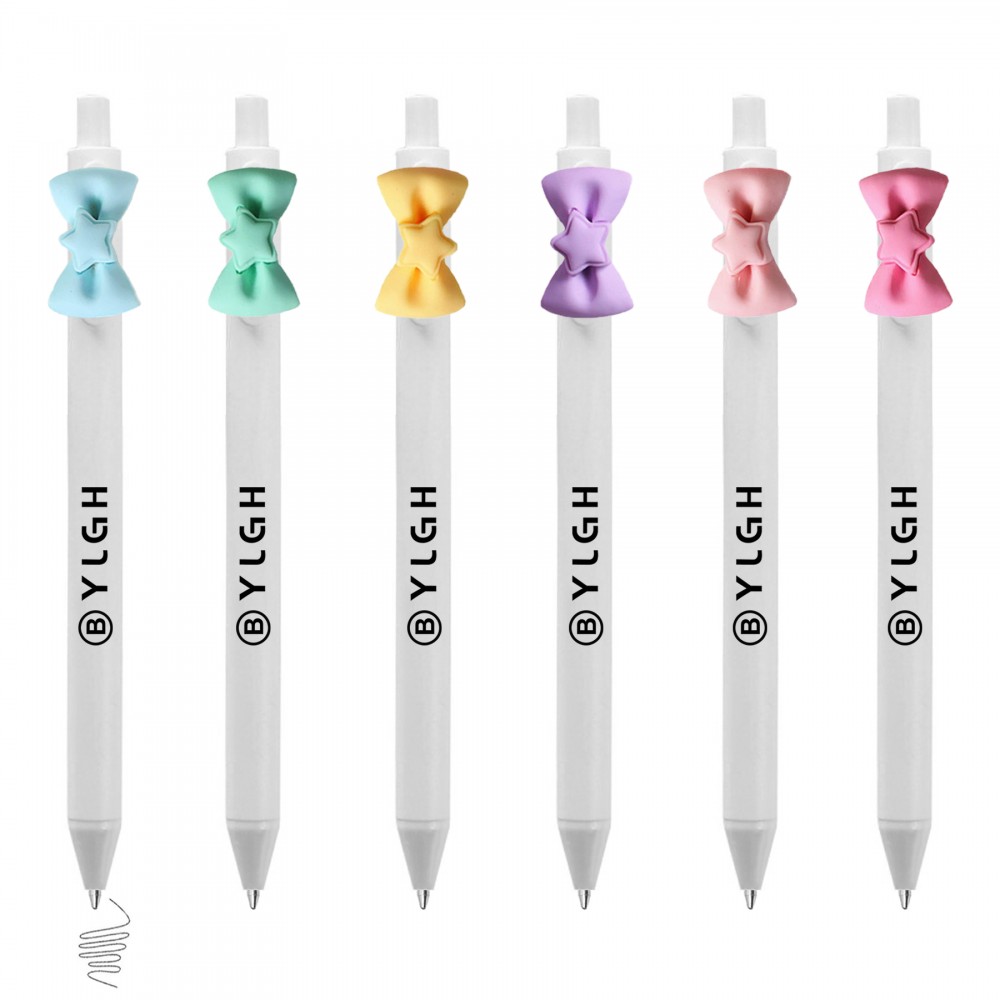 Click Pen w/ Bow Tie Logo Branded