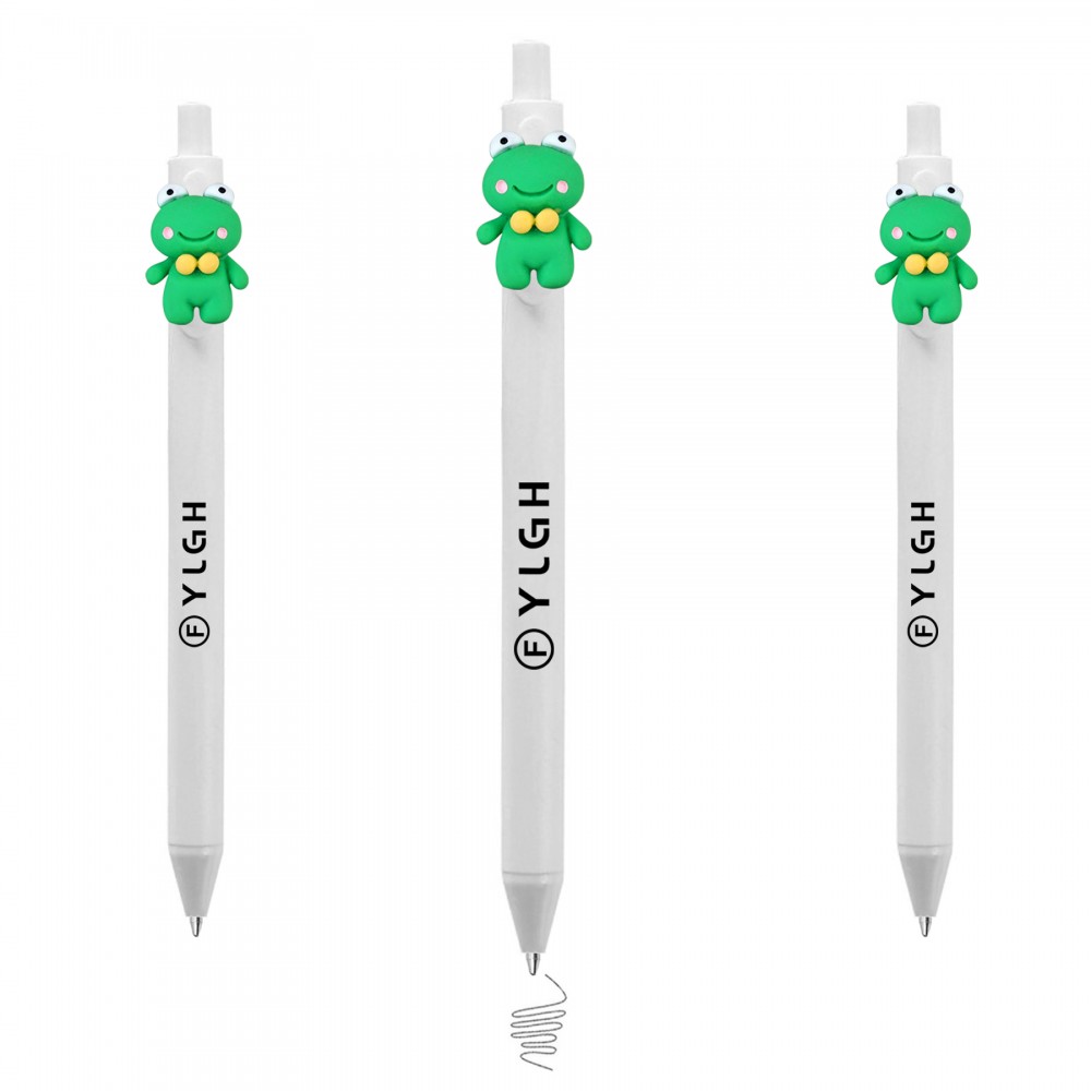 Click Pen w/ Smile Frog Custom Imprinted