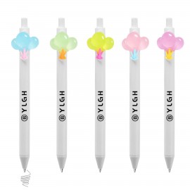 Click Pen w/ 3 Translucent Balloons Logo Branded