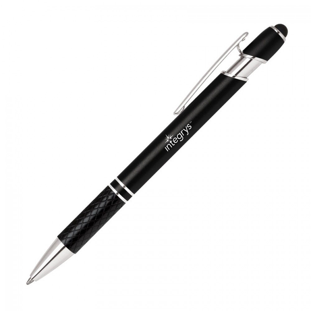 Custom Engraved Stylus-456 Aluminum Ballpoint Pen w/Etched Grip