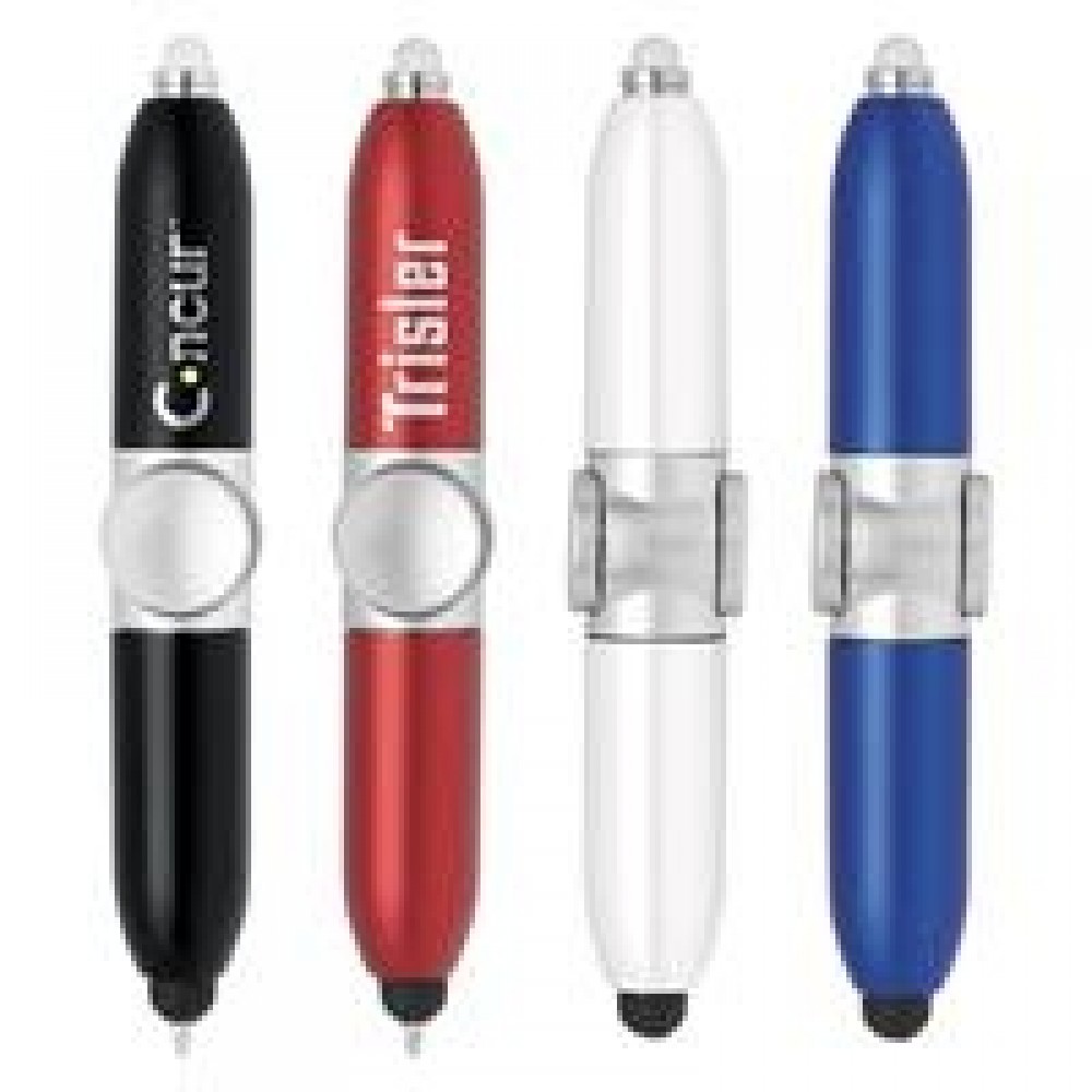 Fidget Spinner Stylus LED Pen Custom Imprinted
