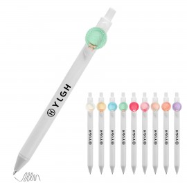 Custom Imprinted Click Pen w/ Straw Hat