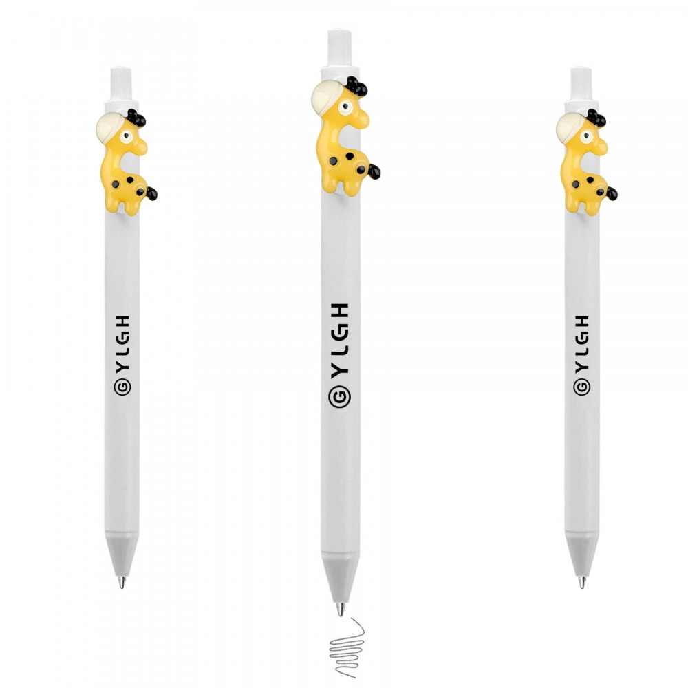 Custom Imprinted Click Pen w/ Giraffe