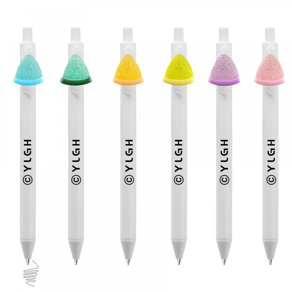 Custom Engraved Click Pen w/ Crystal Candy