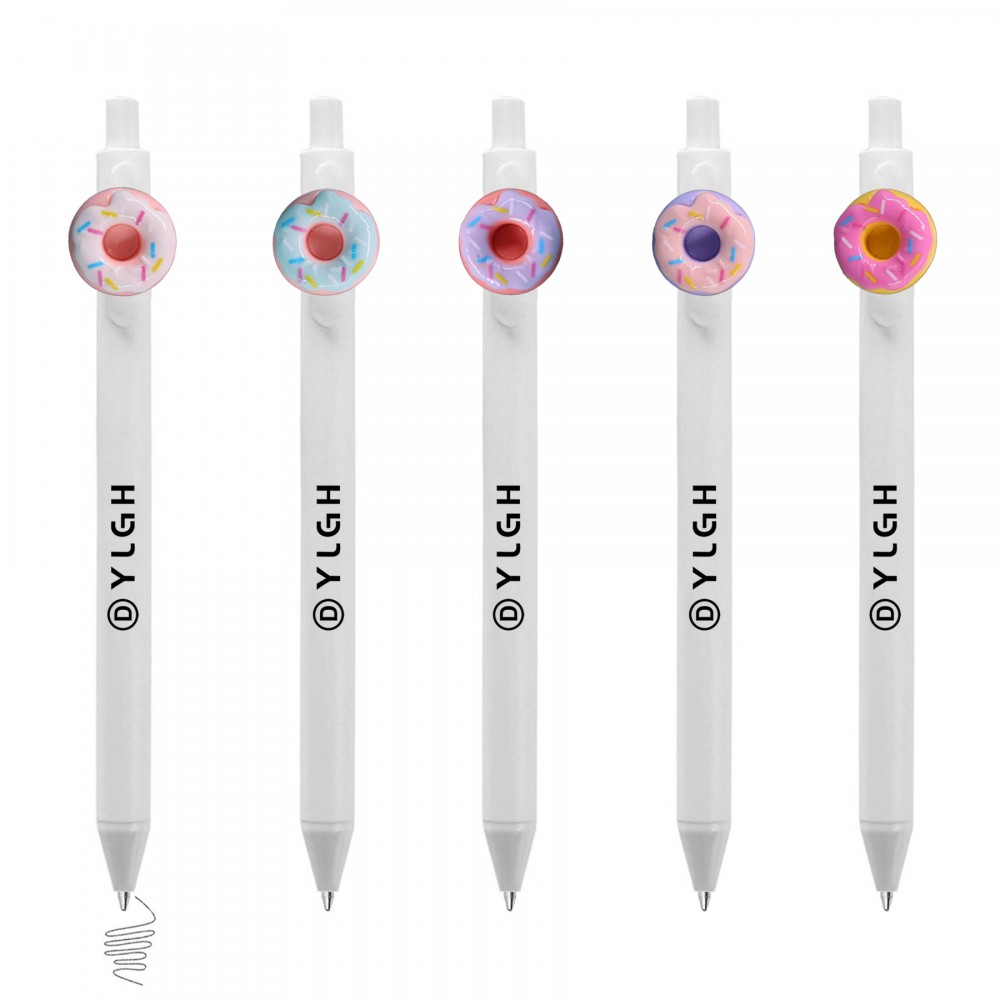 Doughnut Click Pen Custom Imprinted