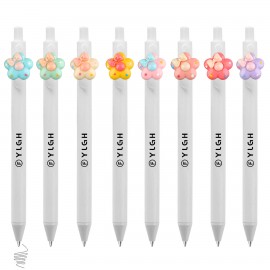 Click Pen w/ Bow Flower Logo Branded