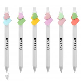 Click Pen w/ Geometric Heart Logo Branded