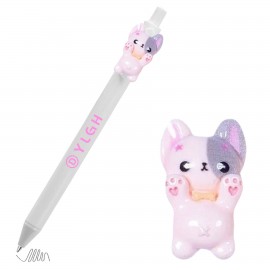 Custom Engraved Click Activated Pen With Puppy