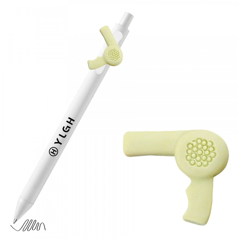 Click Activated Pen with Hair Dryer Custom Imprinted
