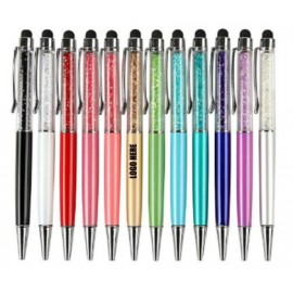 Custom Engraved Crystals Ballpoint Pens Gel Pen With Stylus Touch Screen Bal