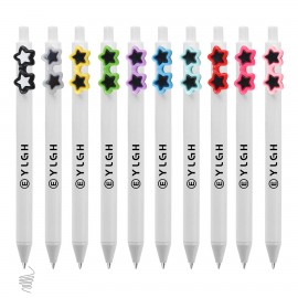 Logo Branded Click Pen w/ Stars Sunglasses