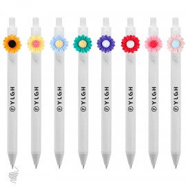 18mm Sunflower Click Activated Pen Custom Imprinted
