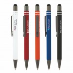Logo Branded Silvana Soft-Touch Ballpoint Pen / Stylus