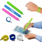 Custom Engraved Silicone Slap Bands with Stylus Pen