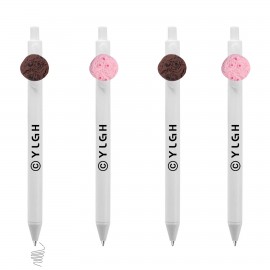 Custom Imprinted Click Pen w/ Chocolate Cookie