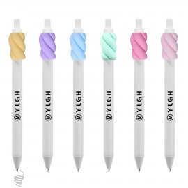 Click Pen w/ Marshmallow Candy Logo Branded