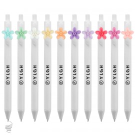 Click Pen w/ Pure Color Flower Custom Engraved