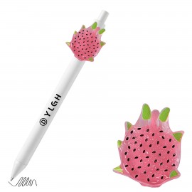 Click Activated Pen with Sliced Dragon Fruit Custom Imprinted