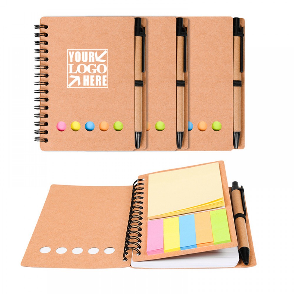 Kraft Paper Spiral Notebook With Pen Custom Engraved Kraft Paper Spiral Notebook With Pen Custom Engraved