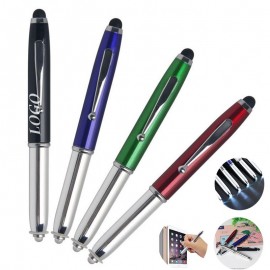Custom Imprinted Stylus Pen with Flashlight  Custom Imprinted Stylus Pen with Flashlight