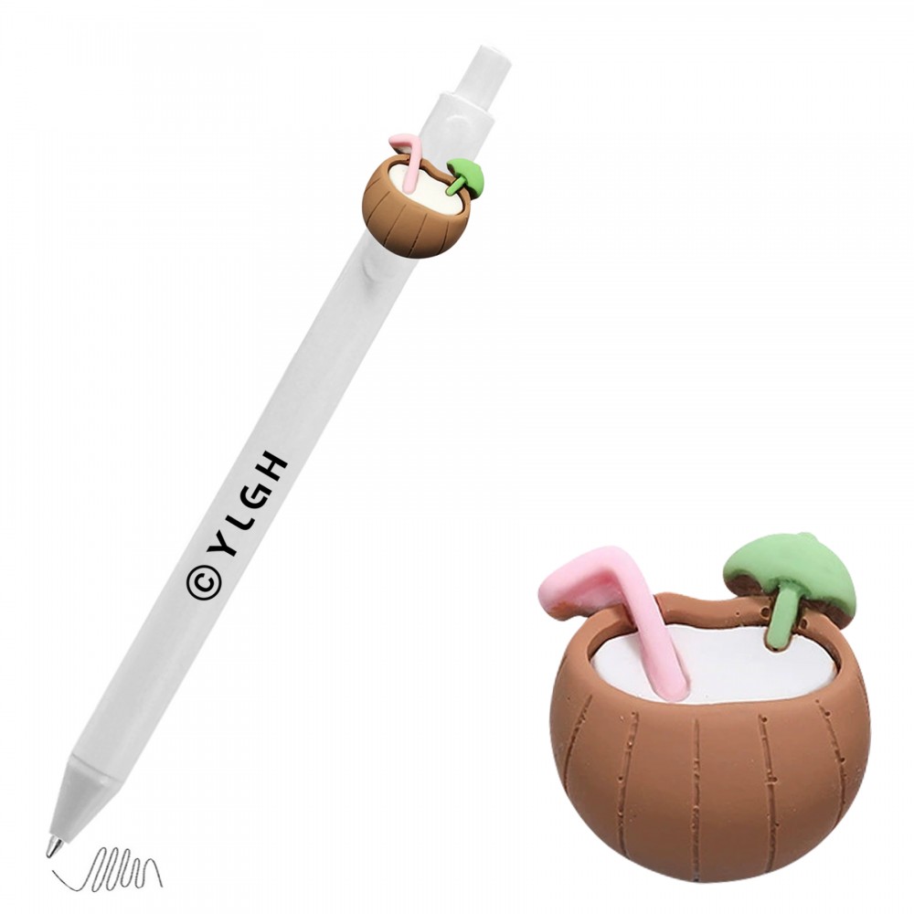 Custom Engraved Click Pen w/ Coconut Juice