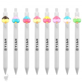 Click Activated Pen With Heart Cream Popsicle Logo Branded