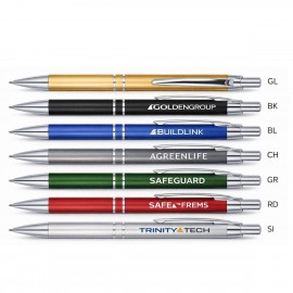 Aluminum Click Ballpoint Pen Custom Engraved