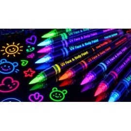 Custom Imprinted UV Glow Face & Body Paint Pens