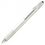 7 In 1 Plastic Tool Pen w-Stylus (Silver) Logo Branded