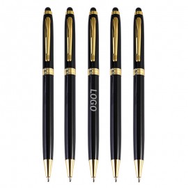 Custom Imprinted Metal Barrel Ballpoint Pen-Twist Action With Stylus  Custom Imprinted Metal Barrel Ballpoint Pen-Twist Action With Stylus
