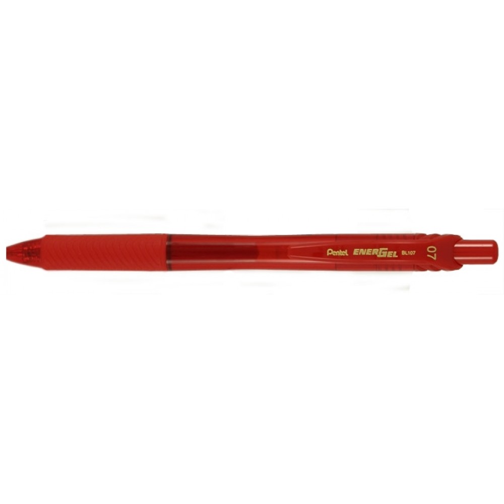 Pentel Energel-X Translucent Barrel Retractable Gel Ink Pen - Red Custom Imprinted