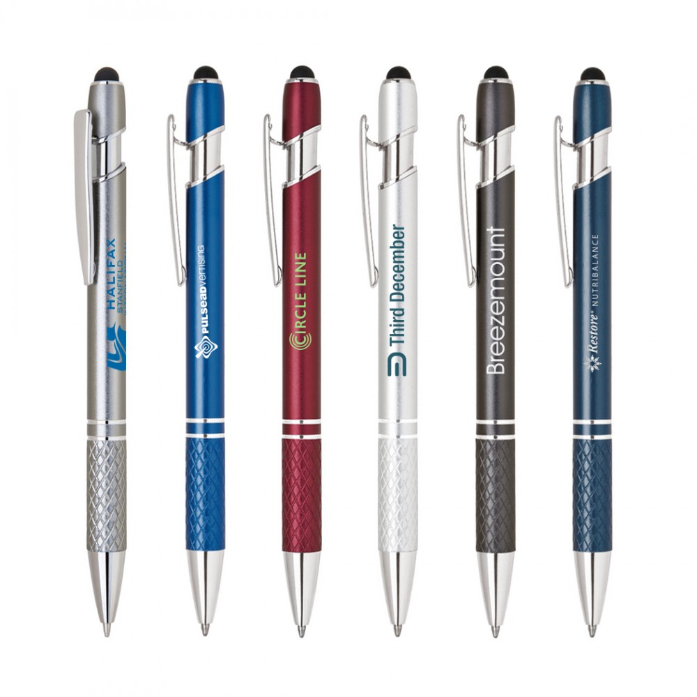 Aluminum Click Action Ballpoint Pen With Soft Stylus Custom Imprinted Aluminum Click Action Ballpoint Pen With Soft Stylus Custom Imprinted