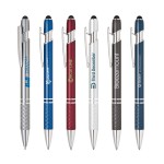 Aluminum Click Action Ballpoint Pen With Soft Stylus Custom Imprinted