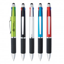 4-in-1 Pen With Stylus Logo Branded  4-in-1 Pen With Stylus Logo Branded
