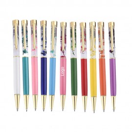 Flower Dynamic Liquid Ball Pen Custom Imprinted  Flower Dynamic Liquid Ball Pen Custom Imprinted