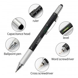 Custom Imprinted 6 in1 Multifunction Tool Pen with Stylus  Custom Imprinted 6 in1 Multifunction Tool Pen with Stylus