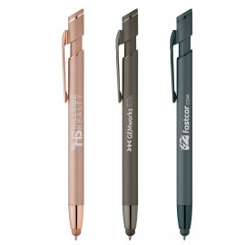 Pacific Softy Metallic Pen w/ Stylus Custom Imprinted  Pacific Softy Metallic Pen w/ Stylus Custom Imprinted