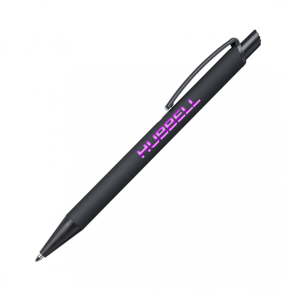 Logo Branded Plath Metal Pen - Purple