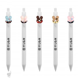 Click Pen w/ Rabbit Ear Doughnut Custom Imprinted