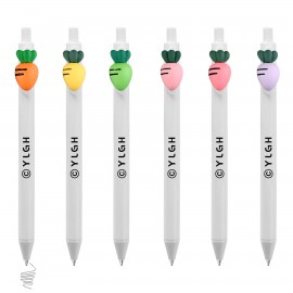 Logo Branded Click Pen w/ Colorful Carrot
