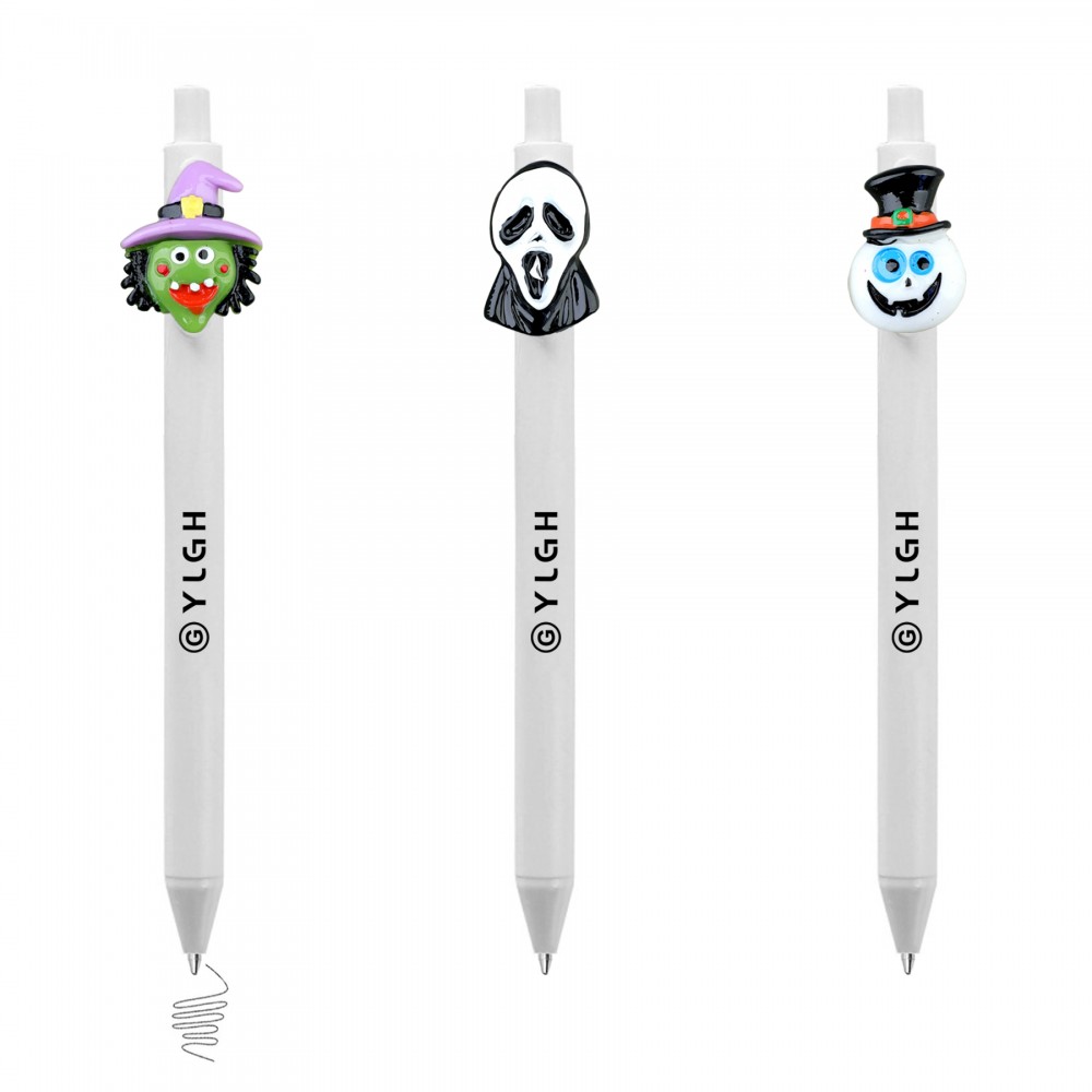 Logo Branded Click Pen w/ Halloweeen Ghost