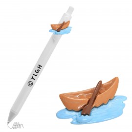Click Activated Pen With Boat Custom Engraved