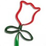 Flower Rose Multi-Color Inkbend Standard, Bent Pen Logo Branded